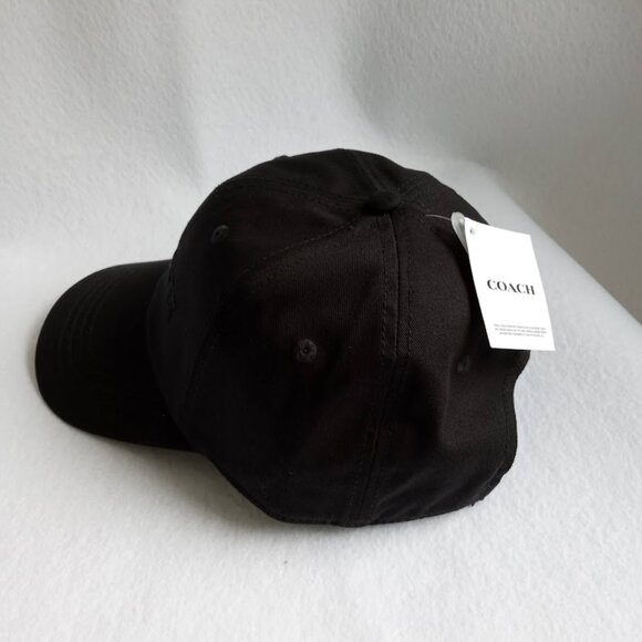Coach Black Embroidered Logo Baseball Hat - Picture 4 of 9